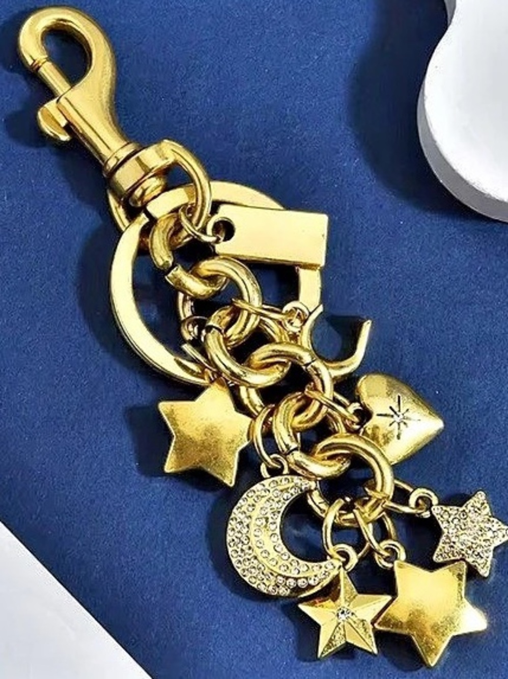 Coach Star Cluster Bag Charm Gold